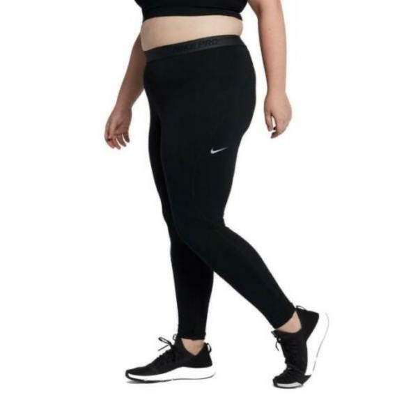 Nike Women’s Plus Pro Warm Black Tights 1049 - Picture 8 of 8